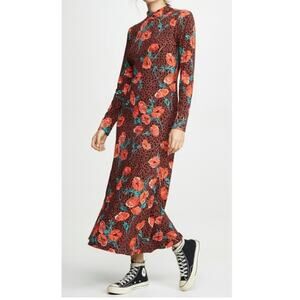 Free People Retro Romance Midi Dress - Size Large